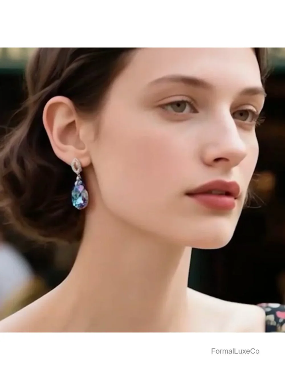 Sterling Silver Swarovski Crystal Drop Earrings Elegant Dangly Jewelry Gift